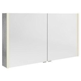 ALIX galerka s LED osvětlením, 2x dvířka, 126x70x17,5cm, dub stříbrný AX126-0011