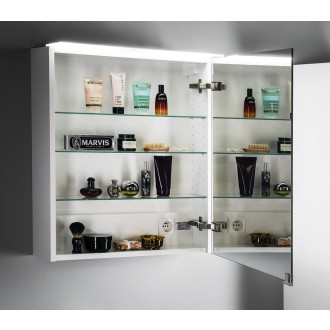 LINEX galerka s LED osvětlením, 60x70x15cm, levá/pravá, dub stříbrný LX060-0011