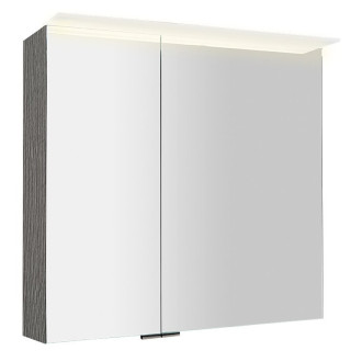 LINEX galerka s LED osvětlením, 80x70x15cm, dub stříbrný LX080-0011