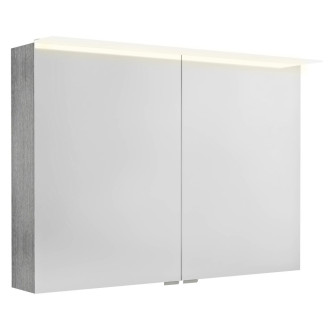 LINEX galerka s LED osvětlením, 100x70x15cm, dub stříbrný LX100-0011