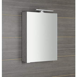 MIRRÓ galerka s LED osvětlením, 50x70x16cm, levá/pravá, dub stříbrný MC050-0011