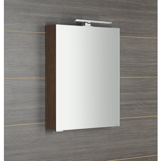 MIRRÓ galerka s LED osvětlením, 50x70x16cm, levá/pravá, borovice rustik MC050-0016