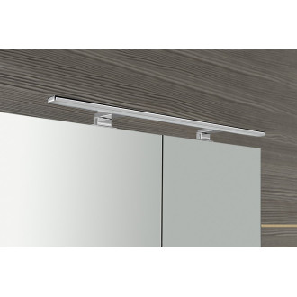 MIRRÓ galerka s LED osvětlením, 100x70x16cm, dub stříbrný MC100-0011