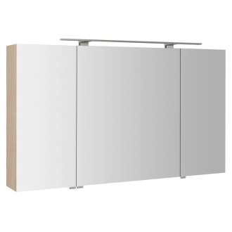 MIRRÓ galerka s LED osvětlením, 3x dvířka, 120x70x16cm, jilm bardini MC121-0013