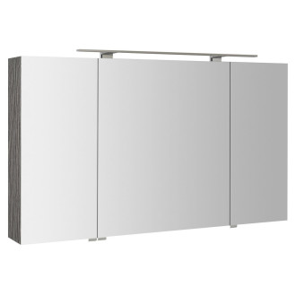 MIRRÓ galerka s LED osvětlením, 3x dvířka, 120x70x16cm, dub stříbrný MC121-0011