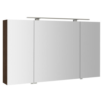 MIRRÓ galerka s LED osvětlením, 3x dvířka, 120x70x16cm, borovice rustik MC121-0016
