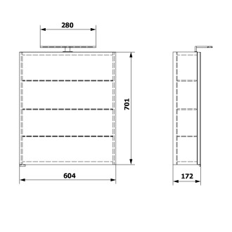 RIWA galerka s LED osvětlením, 60x70x17cm, borovice rustik RIW060-0016