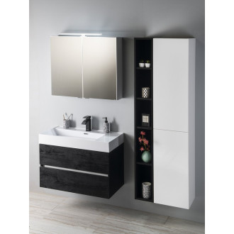 RIWA galerka s LED osvětlením, 81x70x17cm, dub stříbrný RIW080-0011