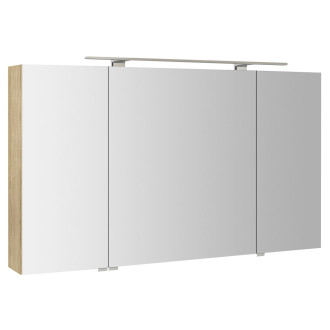 RIWA galerka s LED osvětlením, 3x dvířka, 121x70x17cm, jilm bardini RIW120-0013