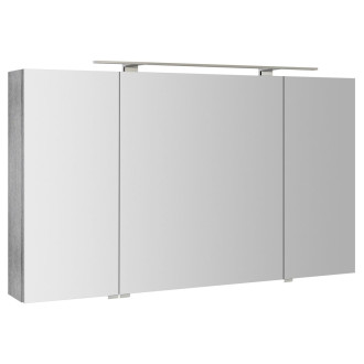 RIWA galerka s LED osvětlením, 3x dvířka, 121x70x17cm, dub stříbrný RIW120-0011