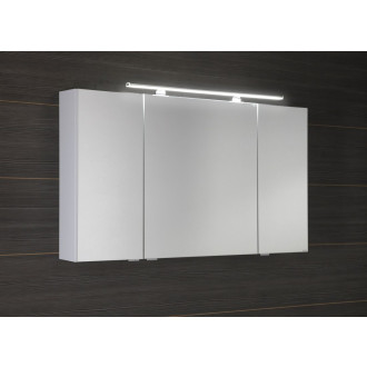 RIWA galerka s LED osvětlením, 3x dvířka, 121x70x17cm, dub stříbrný RIW120-0011