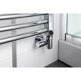 CORNER COMBI SIMPLY připojovací sada ventilů triaxiální, pravé provedení, chrom CP330S