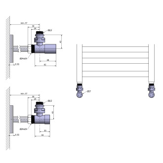 COMPACT připojovací sada ventilů ruční rohová, chrom CP5015S