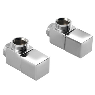 CUBE připojovací sada ventilů ruční rohová, chrom CP4010S