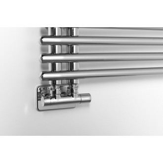 TWIN připojovací sada ventilů pro středové připojení, chrom CP401S