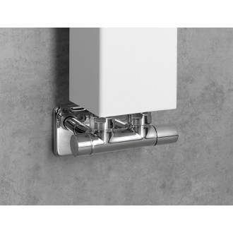 TWIN připojovací sada ventilů pro středové připojení, chrom CP401S
