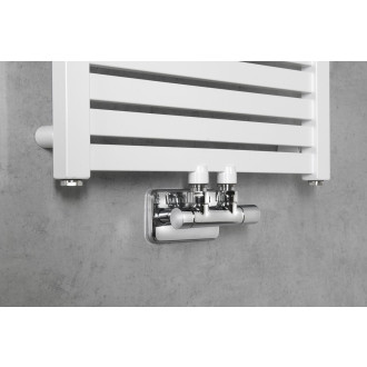 TWIN připojovací sada ventilů pro středové připojení, chrom CP401S
