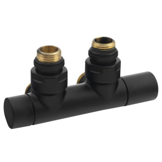 TWIN BLACK připojovací sada ventilů pro středové připojení, černá mat CP4101BS