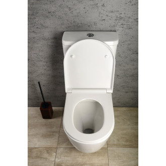 TURKU RIMLESS WC kombi zvýšený sedák, spodní/zadní odpad, bílá PC104WR