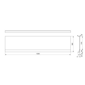 DEEP PLAIN NIKA panel 150x36cm 73201