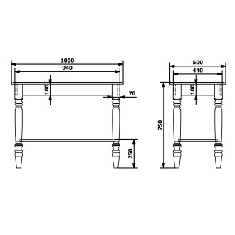 CIMBURA umyvadlový stolek 100x50x75cm, mořený smrk CIM151
