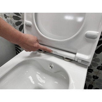 AVVA CLEANWASH závěsná WC mísa, Rimless, baterie a bidet. sprška, 35,5x53cm, bílá 100315