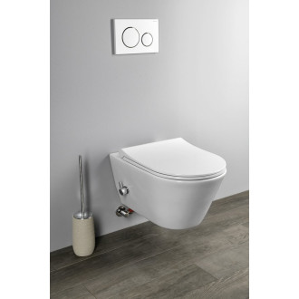 AVVA CLEANWASH závěsná WC mísa, Rimless, baterie a bidet. sprška, 35,5x53cm, bílá 100315