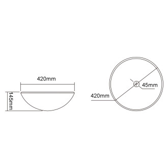 TELICA skleněné umyvadlo na desku ? 42 cm, bílá mat TY181W