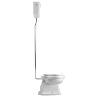 RETRO WC mísa s nádržkou, spodní odpad, bílá-chrom WCSET15-RETRO-SO