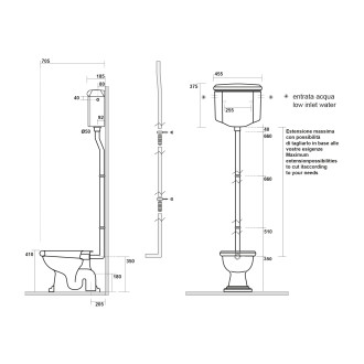 RETRO WC mísa s nádržkou, zadní odpad, bílá-bronz WCSET16-RETRO-ZO