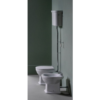 CLASSIC WC mísa s nádržkou, spodní odpad, bílá-chrom WCSET21-CLASSIC-SO