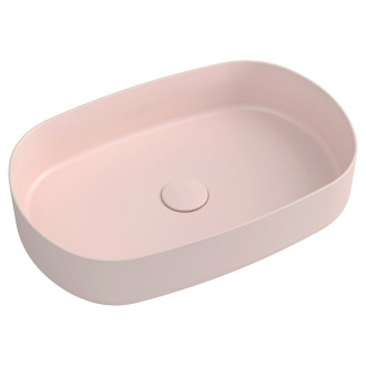 INFINITY OVAL keramické umyvadlo na desku, 55x36cm, růžová Salmon 10NF65055-2S