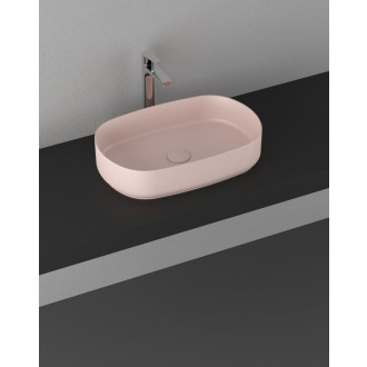 INFINITY OVAL keramické umyvadlo na desku, 55x36cm, růžová Salmon 10NF65055-2S