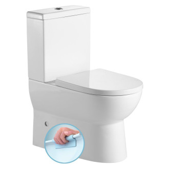 JALTA WC kombi, Rimless, spodní/zadní odpad, bílá PB103RW