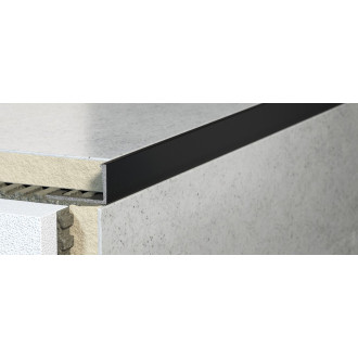 Lišta k obkladům L, L250cm, 8mm, komaxit černá hliník PA038