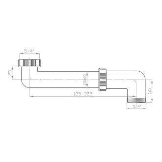 Umyvadlový odtok šetřící místo 5/4", bílá 151.180.0