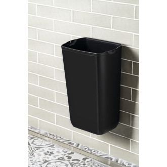 COLORED odpadkový koš nástěnný 23l, ABS, Soft Touch, černá mat A74201NE