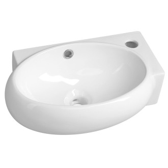 RIBERA keramické umývátko rohové 43x28,5 cm, otvor pro baterii vpravo, bílá AR497
