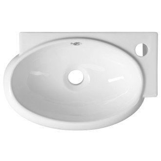 RIBERA keramické umývátko rohové 43x28,5 cm, otvor pro baterii vpravo, bílá AR497