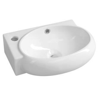 RIBERA keramické umývátko rohové 43x28,5 cm, otvor pro baterii vlevo, bílá AR498