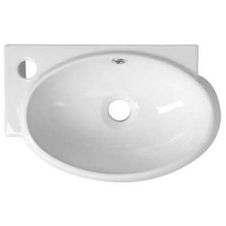 RIBERA keramické umývátko rohové 43x28,5 cm, otvor pro baterii vlevo, bílá AR498