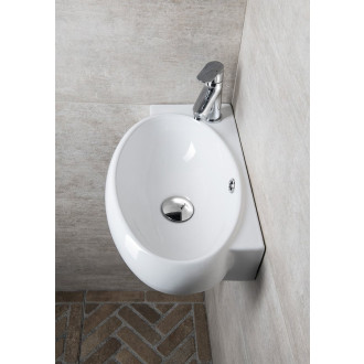 RIBERA keramické umývátko rohové 43x28,5 cm, otvor pro baterii vlevo, bílá AR498