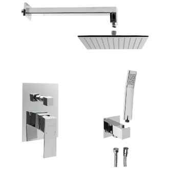 LATUS podomítkový sprchový set s pákovou baterií, 2 výstupy, chrom 1102-42-01