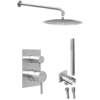 MINIMAL podomítkový sprchový set s pákovou baterií, 2 výstupy, nerez mat MI042-01