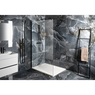 VARIO BLACK jednodílná sprchová zástěna ke stěně, čiré sklo, 900 mm GX1290GX1014