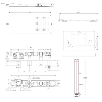 Podomítkový sprchový set s termostatickou baterií a držákem ruční sprchy, chrom MB453-01