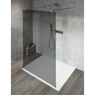 VARIO CHROME jednodílná sprchová zástěna do prostoru, kouřové sklo, 700 mm GX1370GX2210
