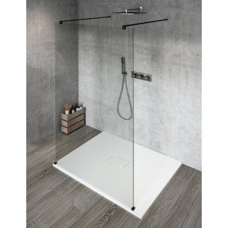 VARIO BLACK jednodílná sprchová zástěna do prostoru, čiré sklo, 1200 mm GX1212GX2214