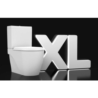GRANDE WC kombi XL, spodní/zadní odpad, bílá GR360