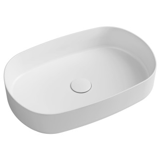 INFINITY OVAL keramické umyvadlo na desku, 55x36cm, bílá mat 10NF65055-2L